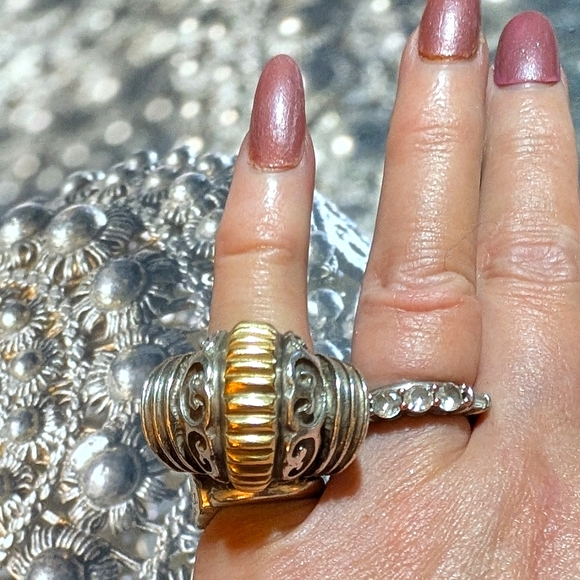 RARE Robert Wander WINC 18kt Sterling Artisan Ring - Picture 7 of 8